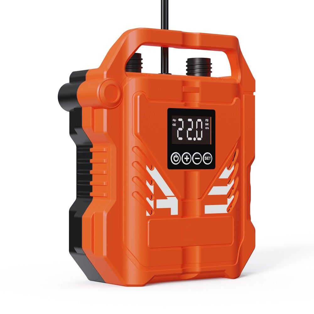Portable 22PSI High Pressure Paddle Board Pump - 12V Car Electric Air Compressor with Auto-Off, Inflation/Deflation Modes & 7 Nozzles for Boats, Kayaks, Tents, Pools, SUPs