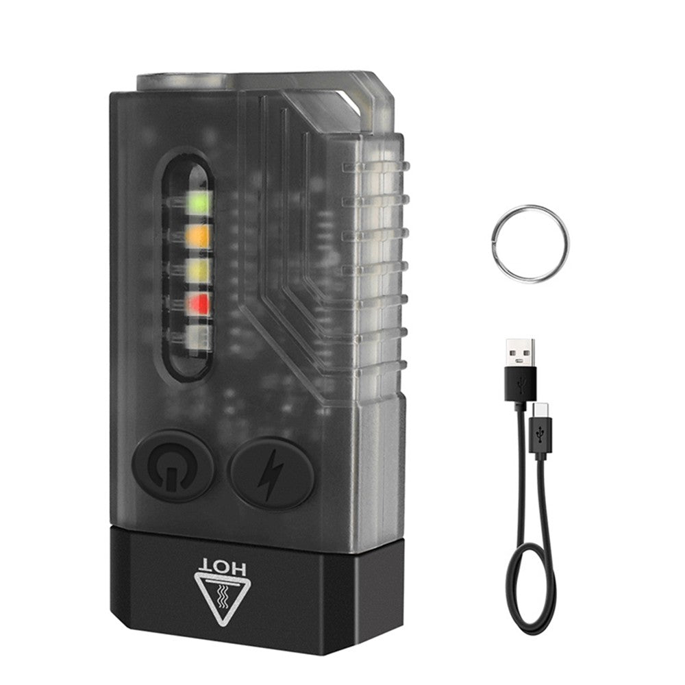 Portable UV LED Keychain Flashlight with Magnetic Base, Multi-Mode & Beeping Alarm