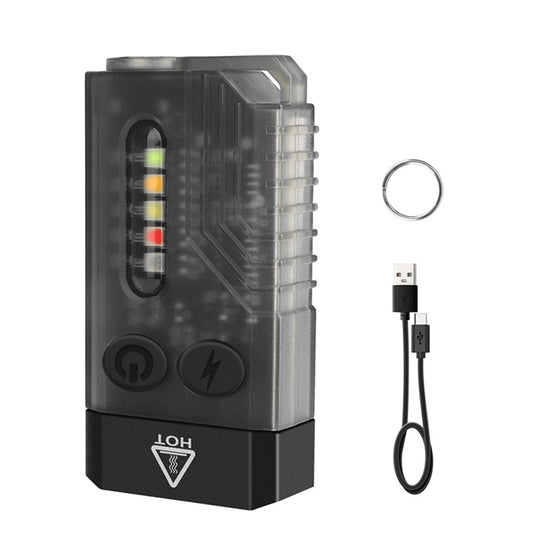 Portable UV LED Keychain Flashlight with Magnetic Base, Multi-Mode & Beeping Alarm