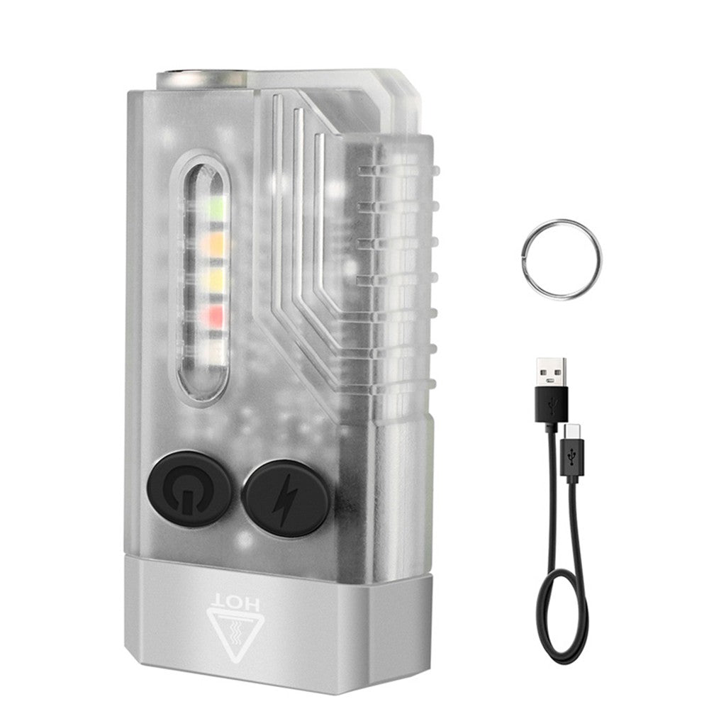 Portable UV LED Keychain Flashlight with Magnetic Base, Multi-Mode & Beeping Alarm