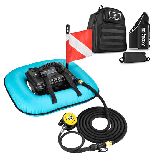 Rechargeable Portable Electric Diving Ventilator with Backpack, Supports 9M Depth