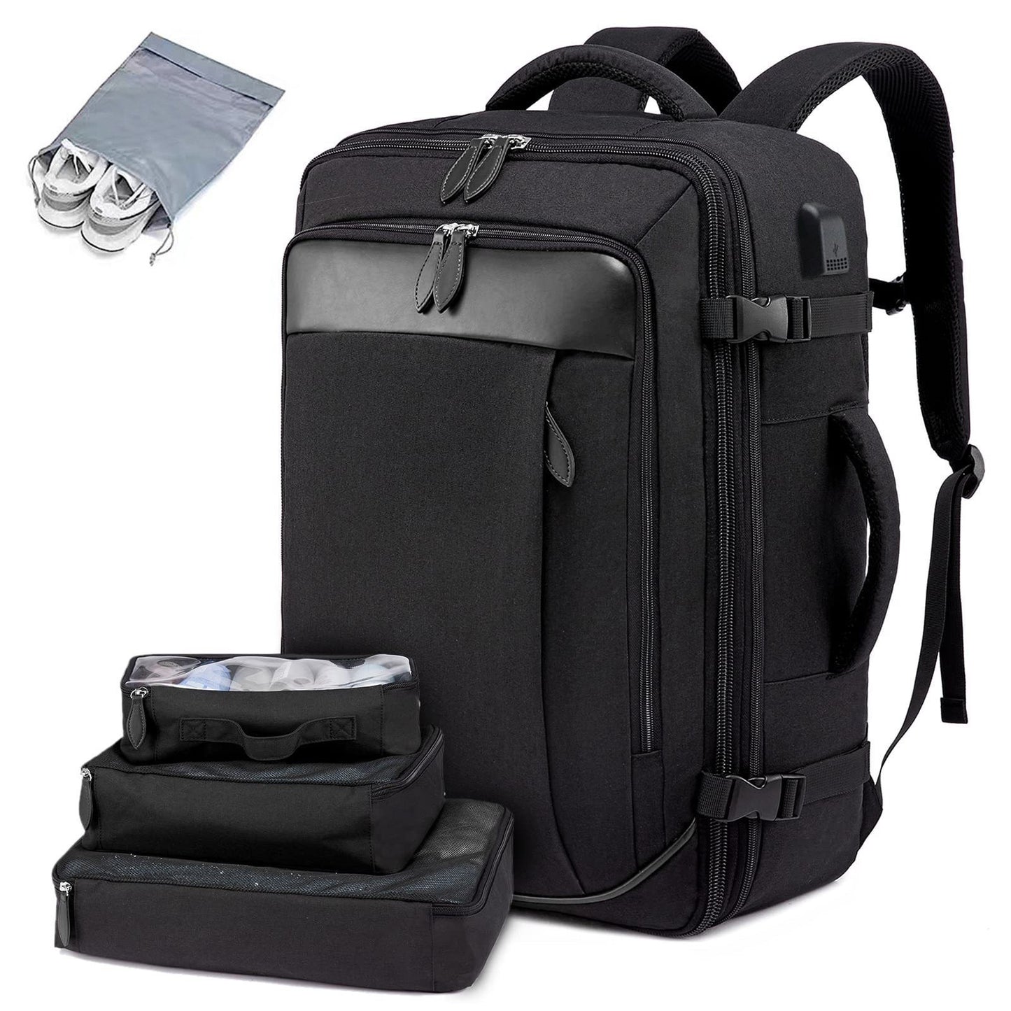 4-Piece Carry-On Travel Backpack Set for Laptops - Perfect for Men & Women