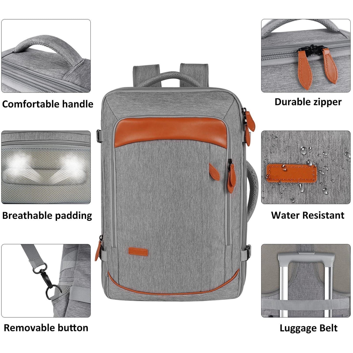 4-Piece Carry-On Travel Backpack Set for Laptops - Perfect for Men & Women