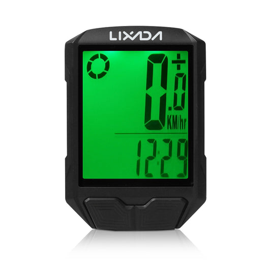 Waterproof Wireless Bicycle Computer with Large Screen, 18 Functions, Auto On/Off, Calorie & Fat Burn Calculator, EL Backlight, Maintenance Program, KM/MI Options