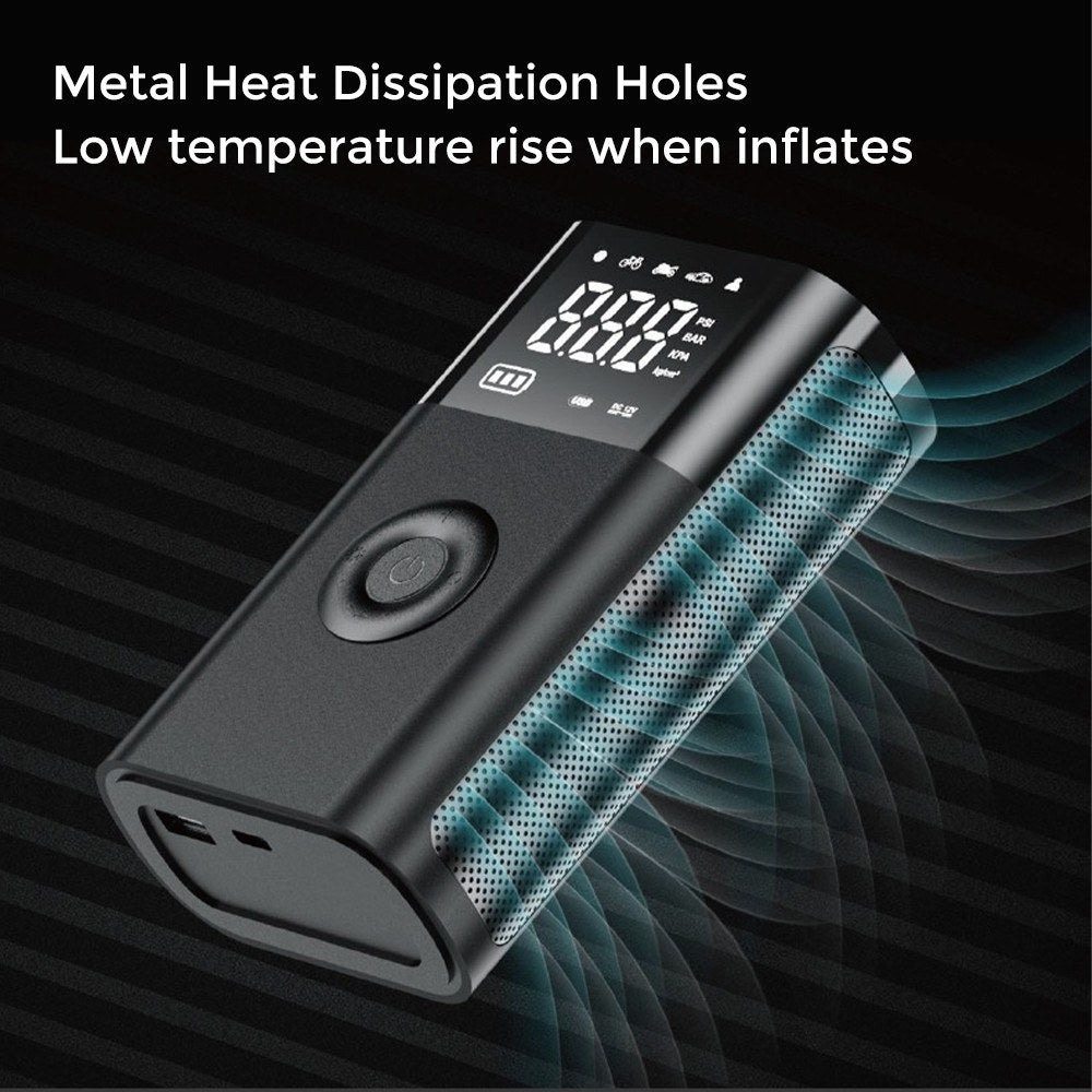 Cordless Tire Inflator Portable Air Compressor with Digital Display for Cars, Bikes, Motorcycles, and Balls