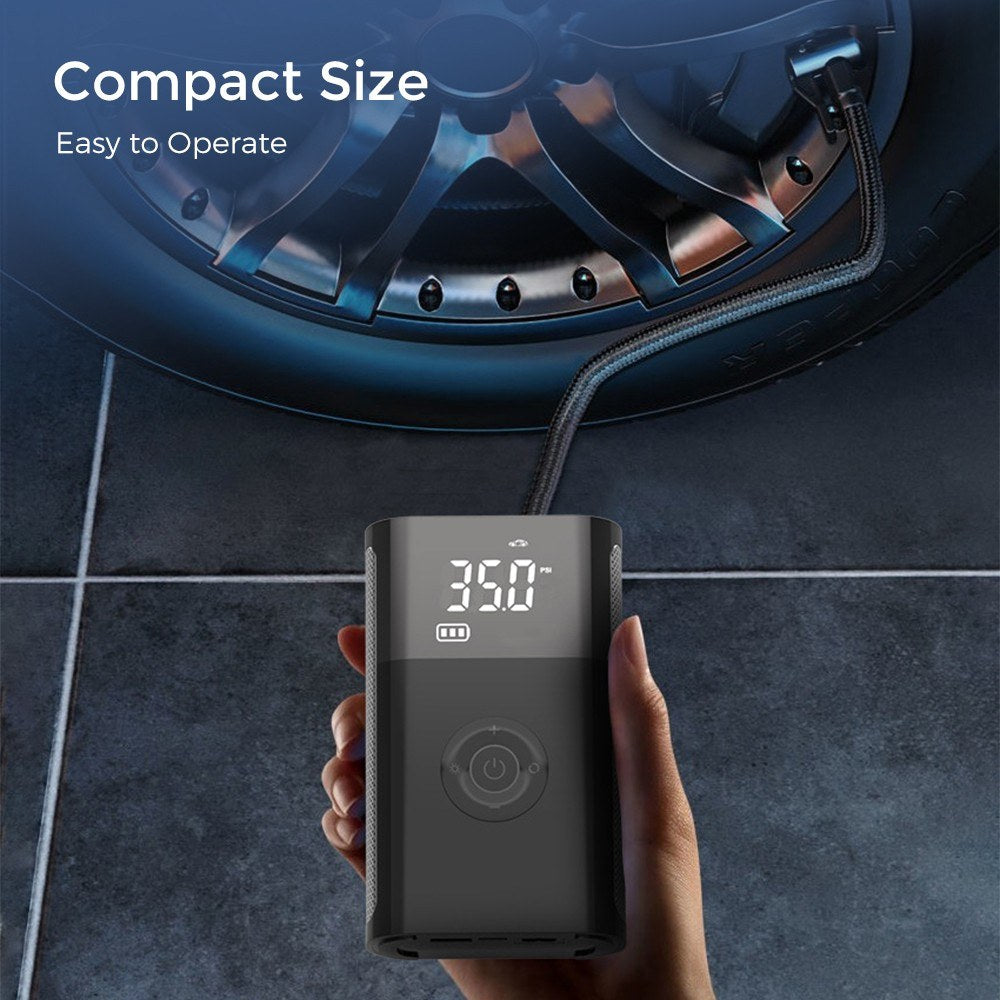Cordless Tire Inflator Portable Air Compressor with Digital Display for Cars, Bikes, Motorcycles, and Balls