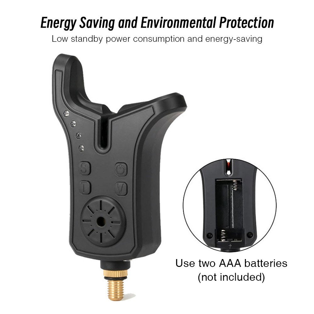 LED Electronic Fishing Bite Alarm Sound Indicator Bell
