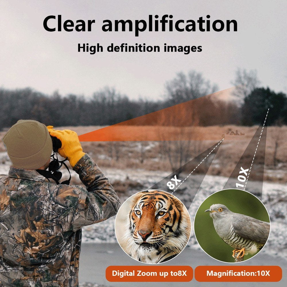 2.5K Video Digital Camera Binoculars with 8X Zoom, 40MP Photo & 2.0 LCD for Bird Watching, Hunting, Camping, Outdoor Activities, Security, Search & Rescue
