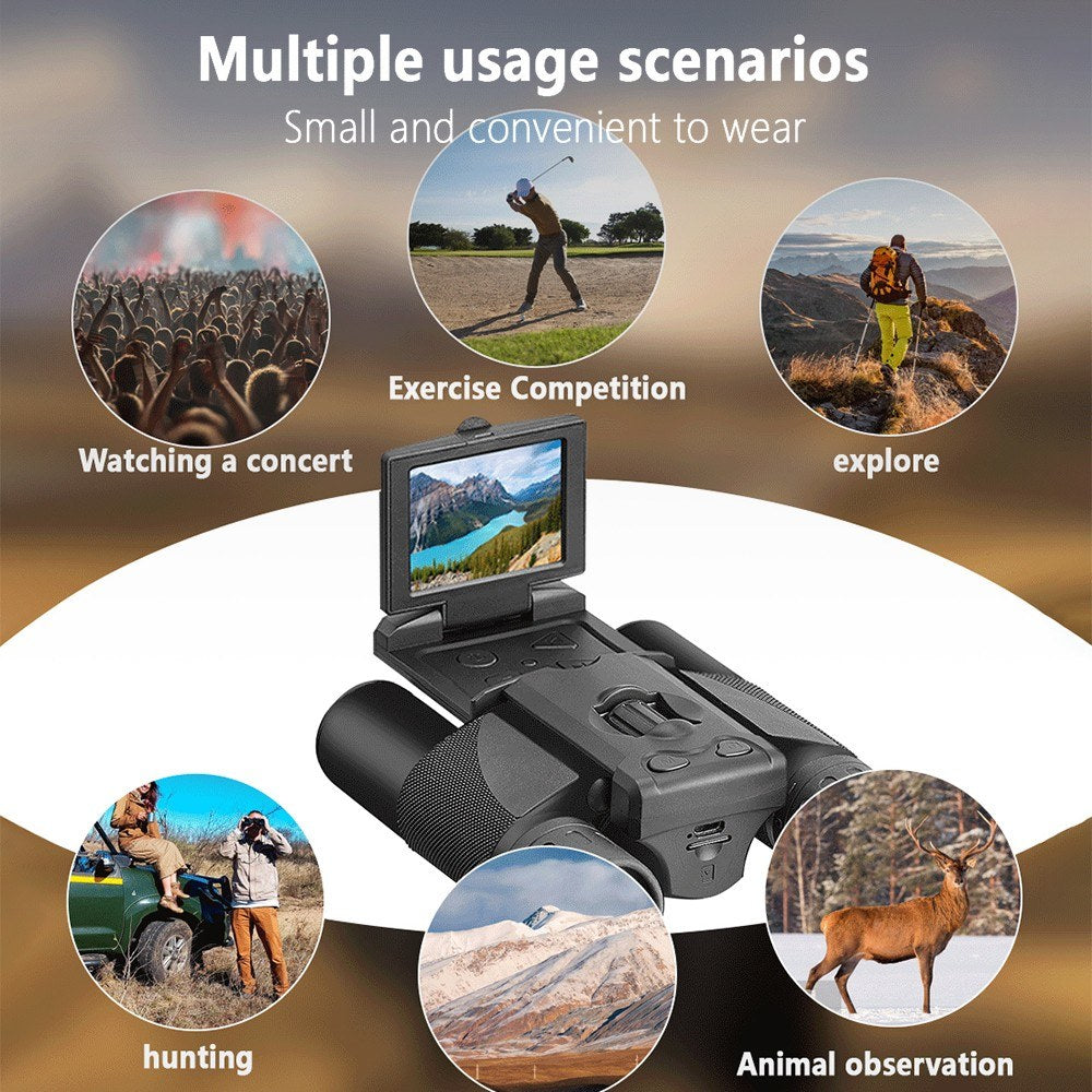2.5K Video Digital Camera Binoculars with 8X Zoom, 40MP Photo & 2.0 LCD for Bird Watching, Hunting, Camping, Outdoor Activities, Security, Search & Rescue