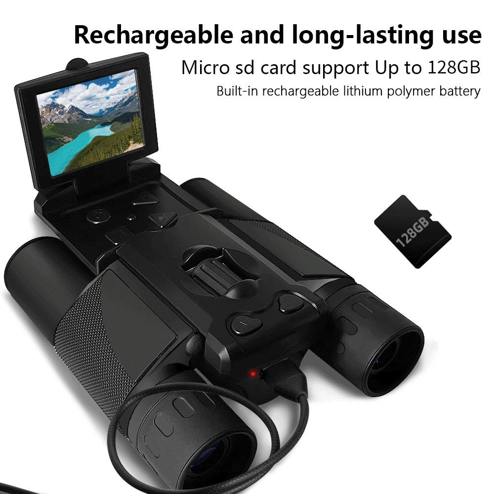 2.5K Video Digital Camera Binoculars with 8X Zoom, 40MP Photo & 2.0 LCD for Bird Watching, Hunting, Camping, Outdoor Activities, Security, Search & Rescue