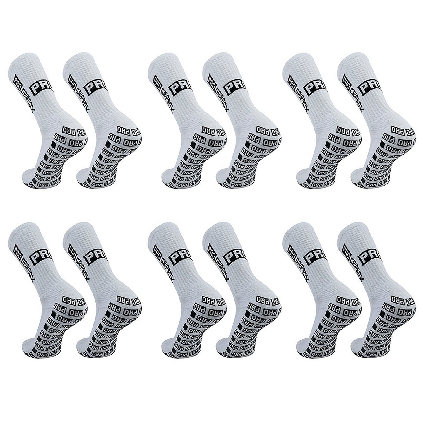 Anti-Slip Football Grip Socks for Men & Women - Sizes 39-46, Ideal for Sports & Daily Use (4 or 6 Pairs)