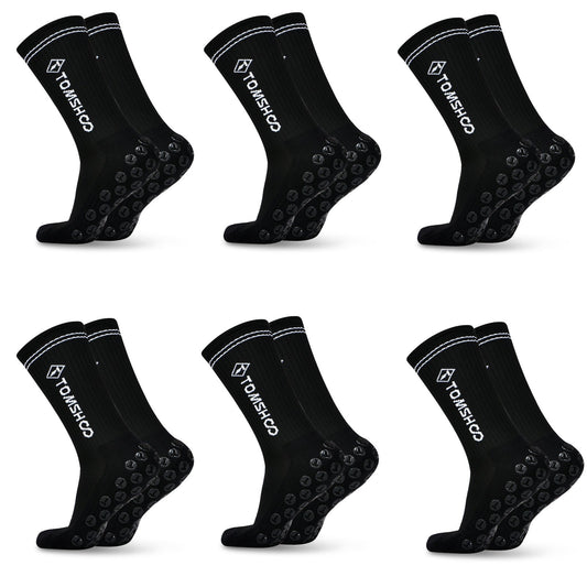6 Pairs TOMSHOO Anti-Slip Sports Socks for Men & Women – Ideal for Football, Hiking, Running, Basketball, Trampolining, Cycling & Daily Use