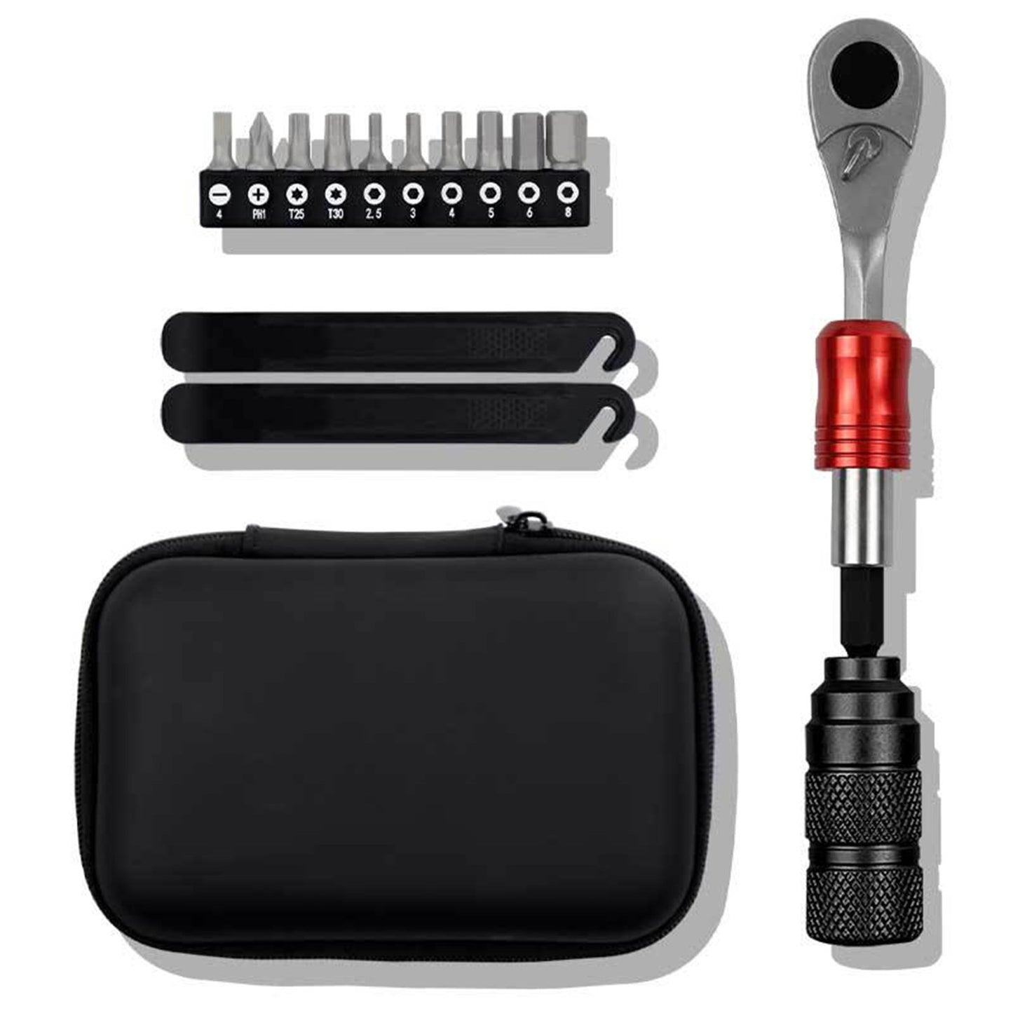 Compact Bike Repair Tool Kit with Ratchet Wrenches - Lightweight & Multi-Functional Bicycle Maintenance Tool Set