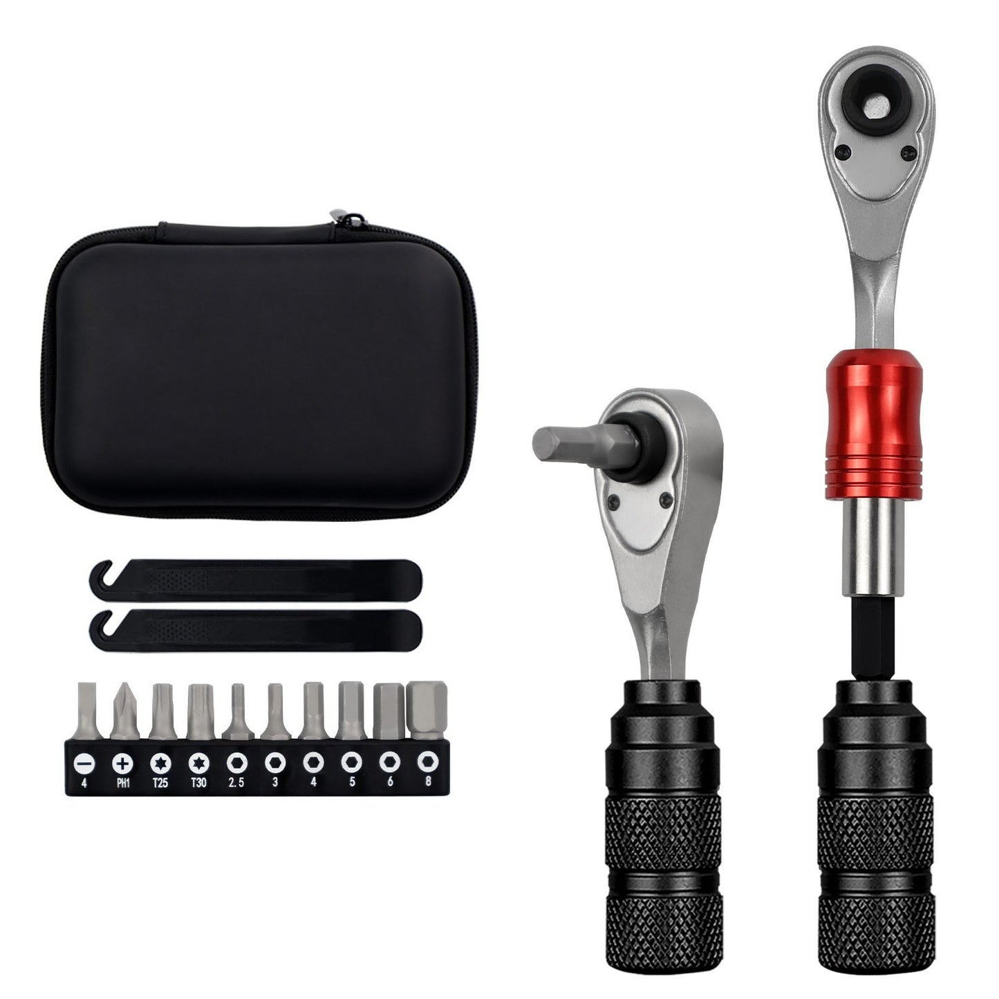 Compact Bike Repair Tool Kit with Ratchet Wrenches - Lightweight & Multi-Functional Bicycle Maintenance Tool Set