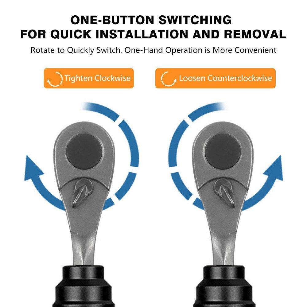 Compact Bike Repair Tool Kit with Ratchet Wrenches - Lightweight & Multi-Functional Bicycle Maintenance Tool Set