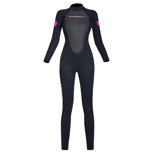 Unisex 3MM Full Body Wetsuit for Diving, Surfing & Winter Swimming - DIVE&SAIL Long Sleeve Thermal Suit