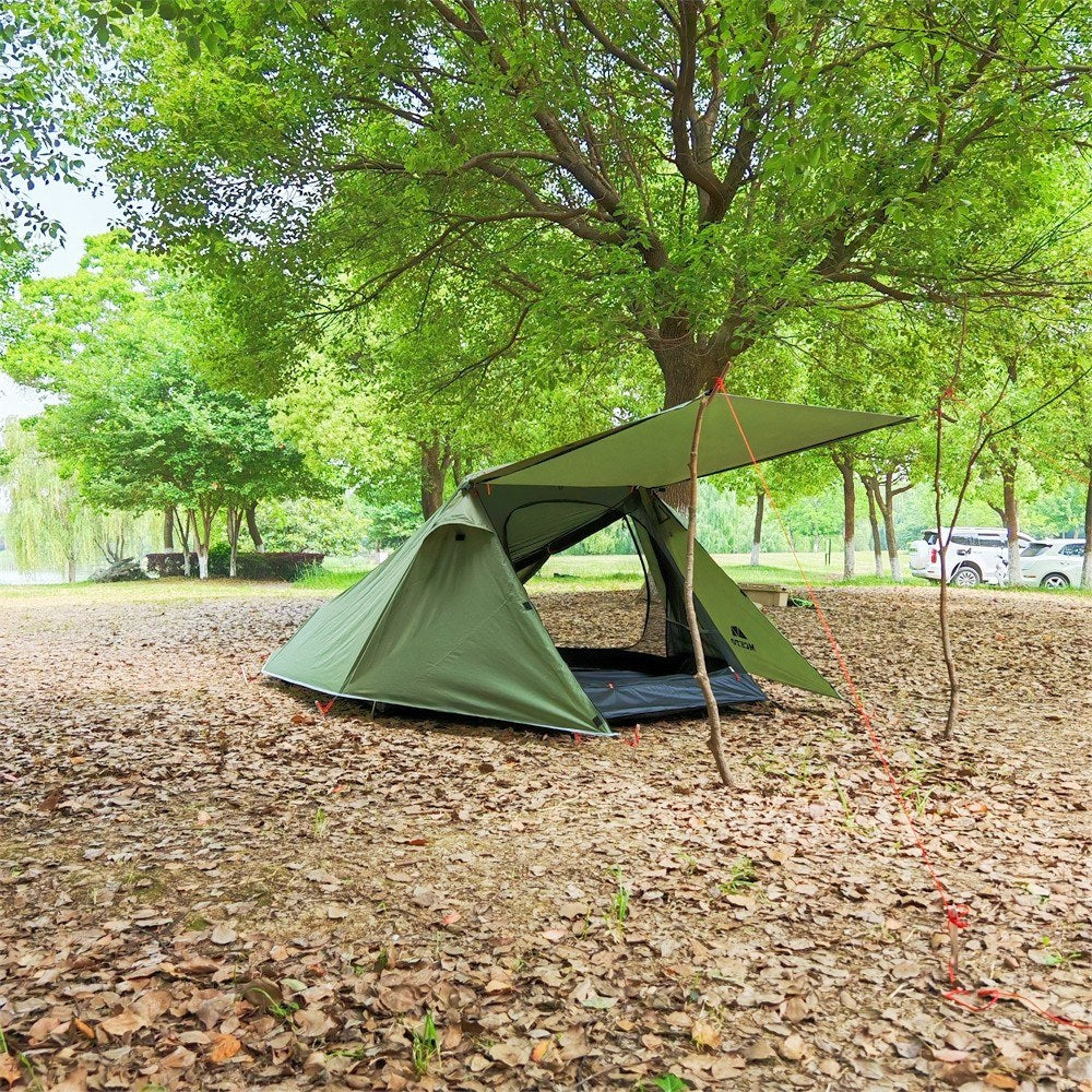 Lightweight 2-Person Backpacking Tent with Aluminum Pole - MCETO Double Layer Camping Tent
