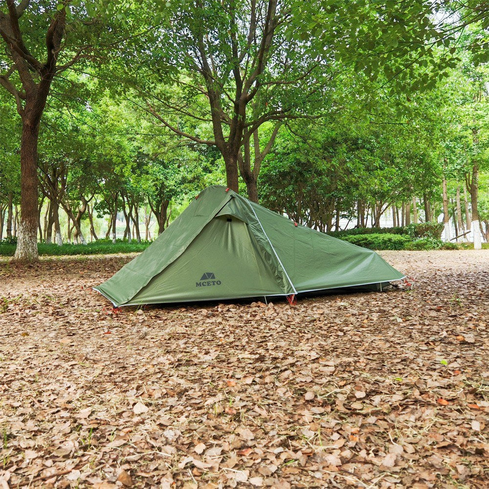Lightweight 2-Person Backpacking Tent with Aluminum Pole - MCETO Double Layer Camping Tent