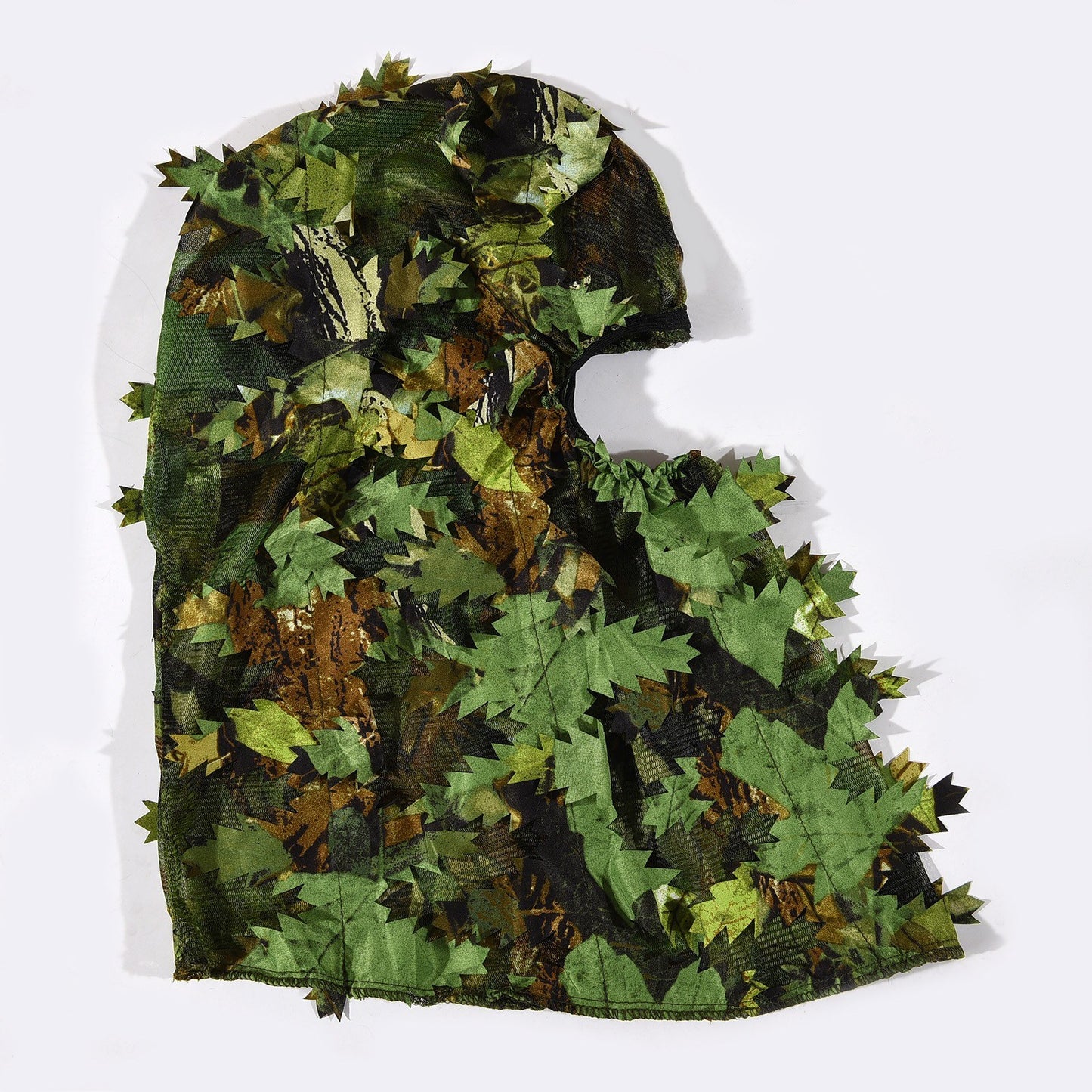 Breathable Ghillie Camouflage Leaf Hat with Mosquito Net - One Size Fits All, Green Spring & Yellow Autumn Options
