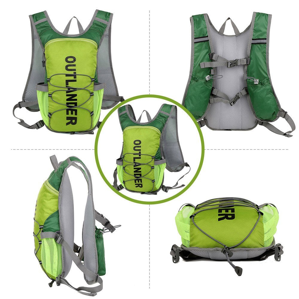 Reflective Nylon Hydration Backpack with Water Bladder for Cycling & Running