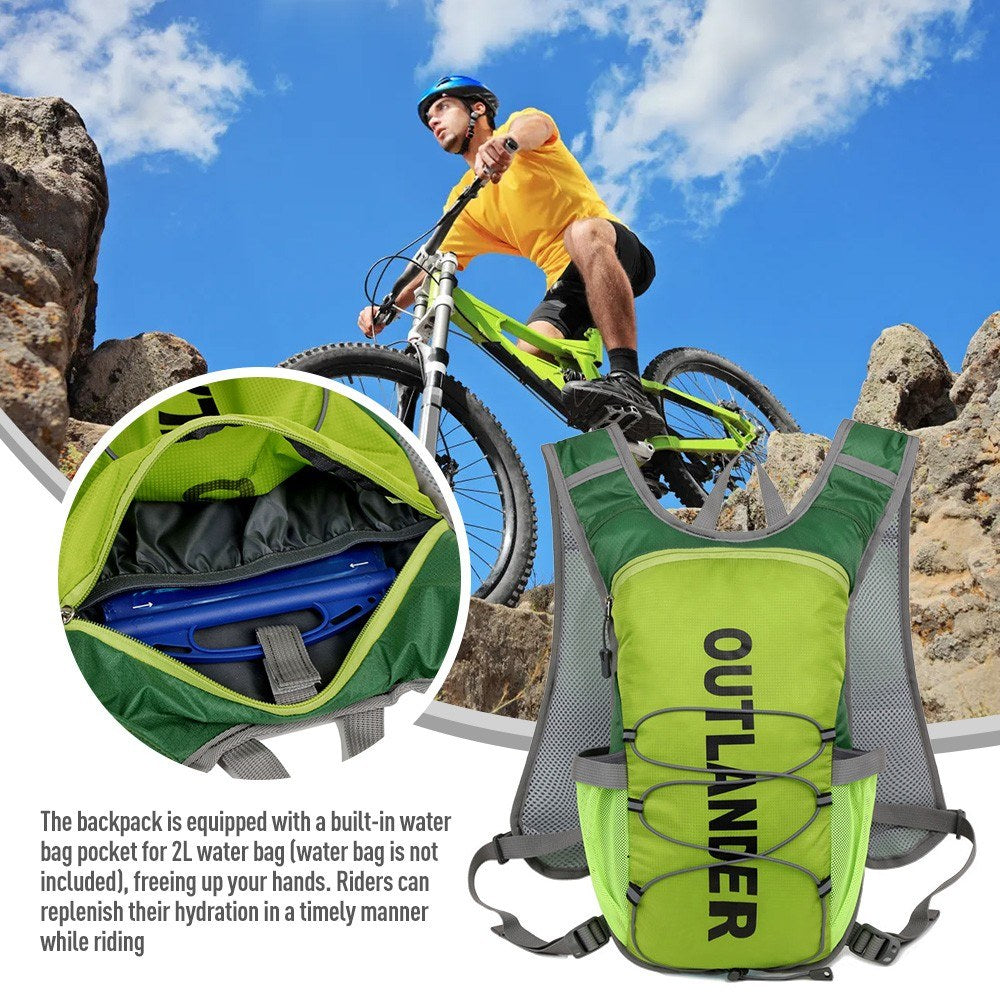 Reflective Nylon Hydration Backpack with Water Bladder for Cycling & Running