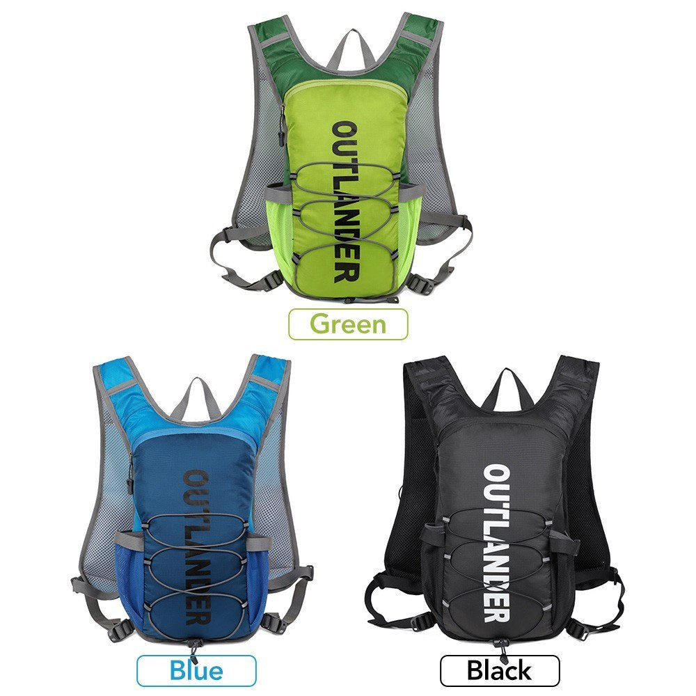 Reflective Nylon Hydration Backpack with Water Bladder for Cycling & Running