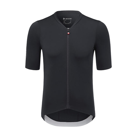Mens Breathable Quick-Dry Cycling Jersey with Reflective Fabric for Spring-Summer Riding