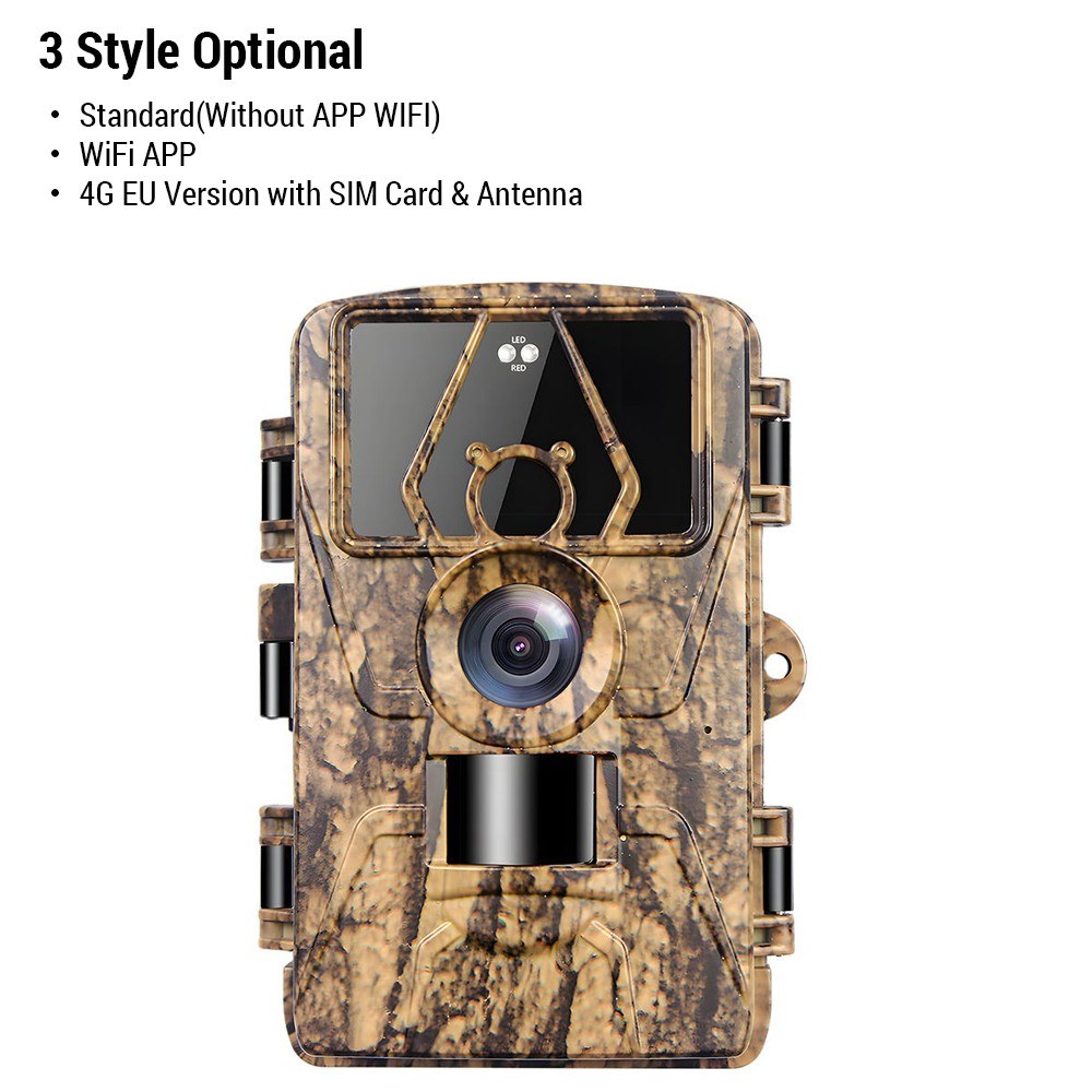 8K Trail Cam 60MP Photos | Night Vision Motion Sensor | Waterproof Wildlife Camera for Hunting & Home Security | 4G EU Version with SIM & Antenna