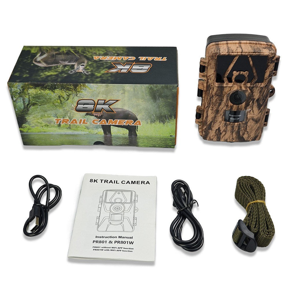 8K Trail Cam 60MP Photos | Night Vision Motion Sensor | Waterproof Wildlife Camera for Hunting & Home Security | 4G EU Version with SIM & Antenna
