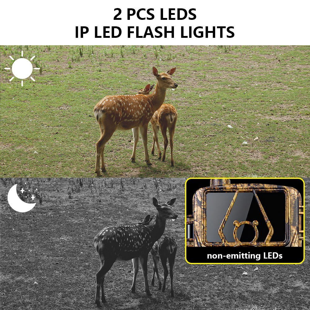 8K Trail Cam 60MP Photos | Night Vision Motion Sensor | Waterproof Wildlife Camera for Hunting & Home Security | 4G EU Version with SIM & Antenna