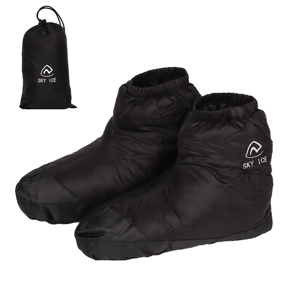 Waterproof Down Slipper Boots - Lightweight Stuffed Booties & Feet Covers