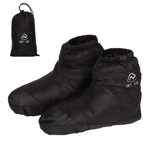 Waterproof Down Slipper Boots - Lightweight Stuffed Booties & Feet Covers