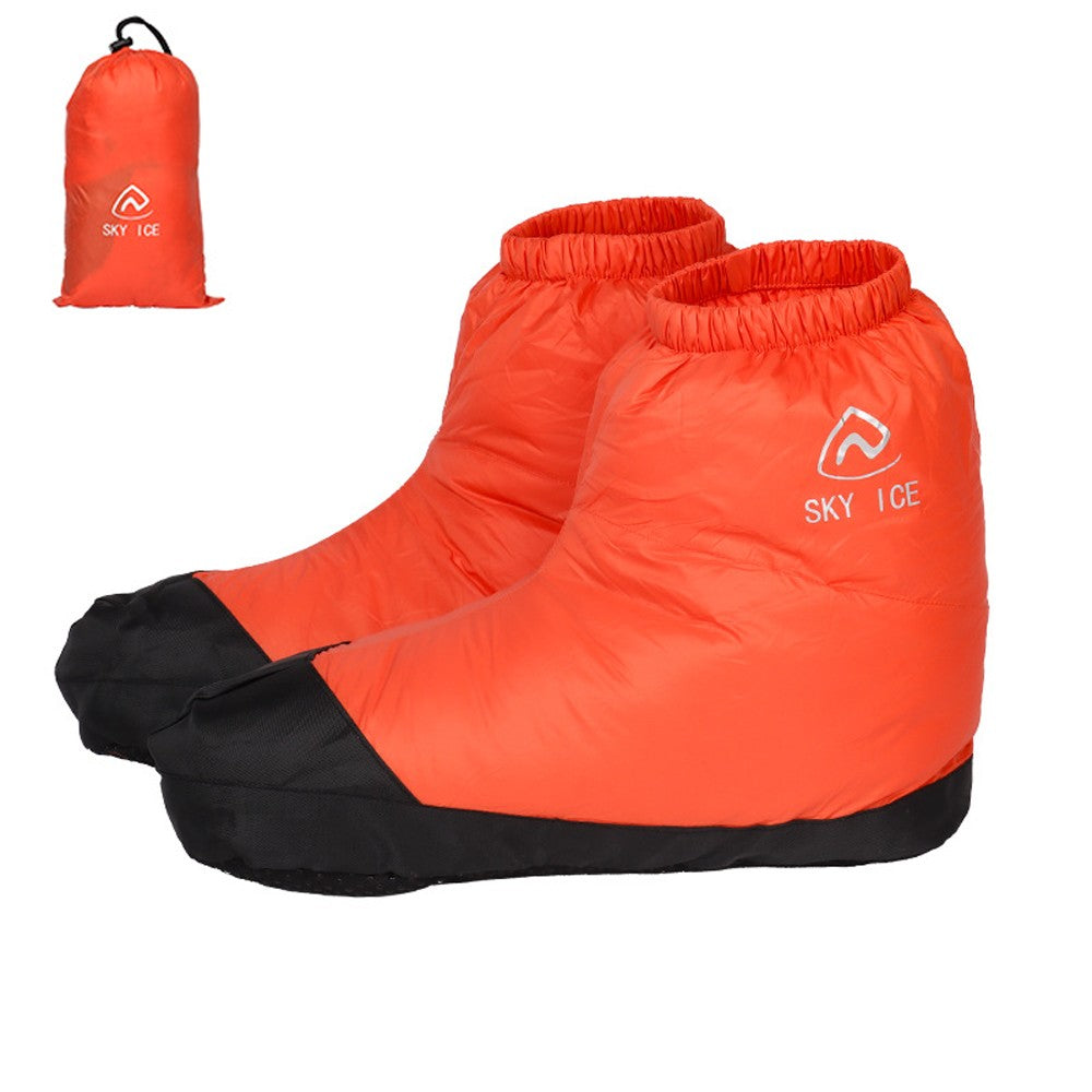 Waterproof Down Slipper Boots - Lightweight Stuffed Booties & Feet Covers