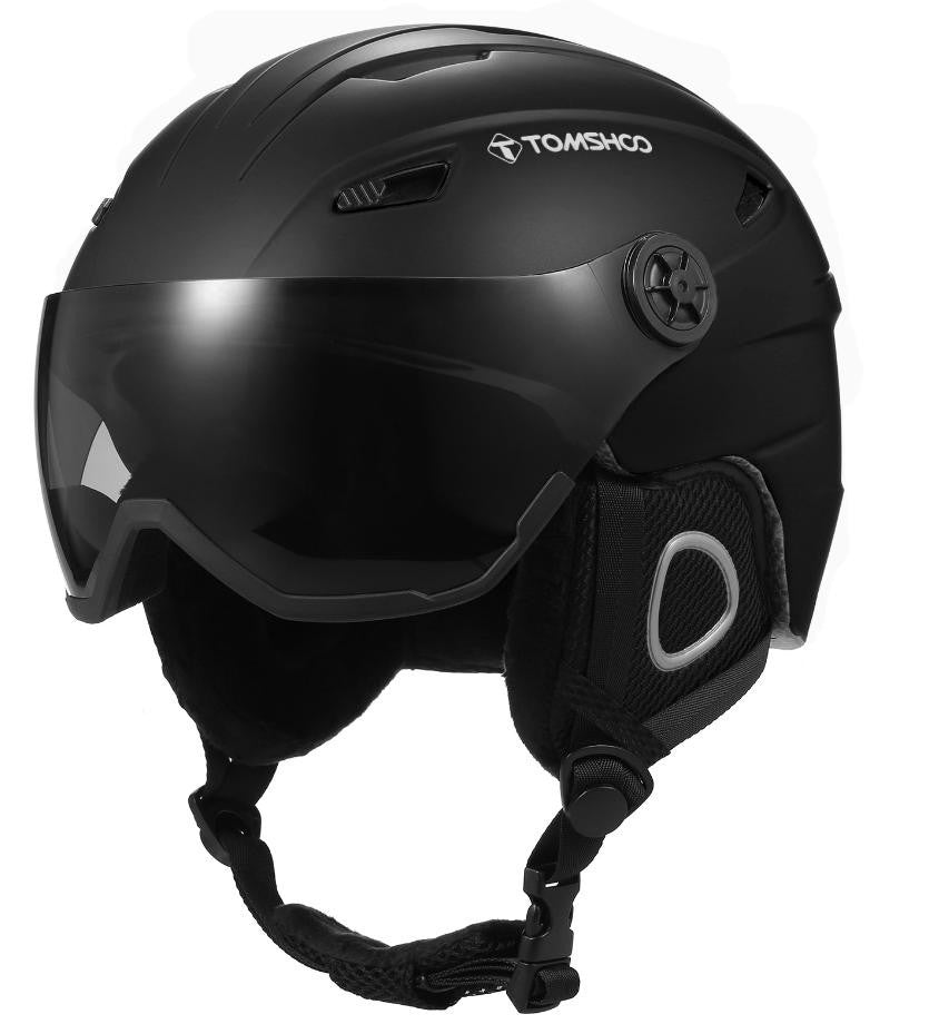 Lightweight Ski & Snowboard Helmet with Removable Goggles, Lining, and Ear Pads for Men & Women