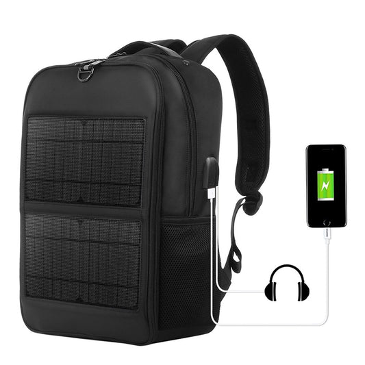 Waterproof Solar Backpack with 14W Dual USB Ports, Large-Capacity for Hiking & Climbing
