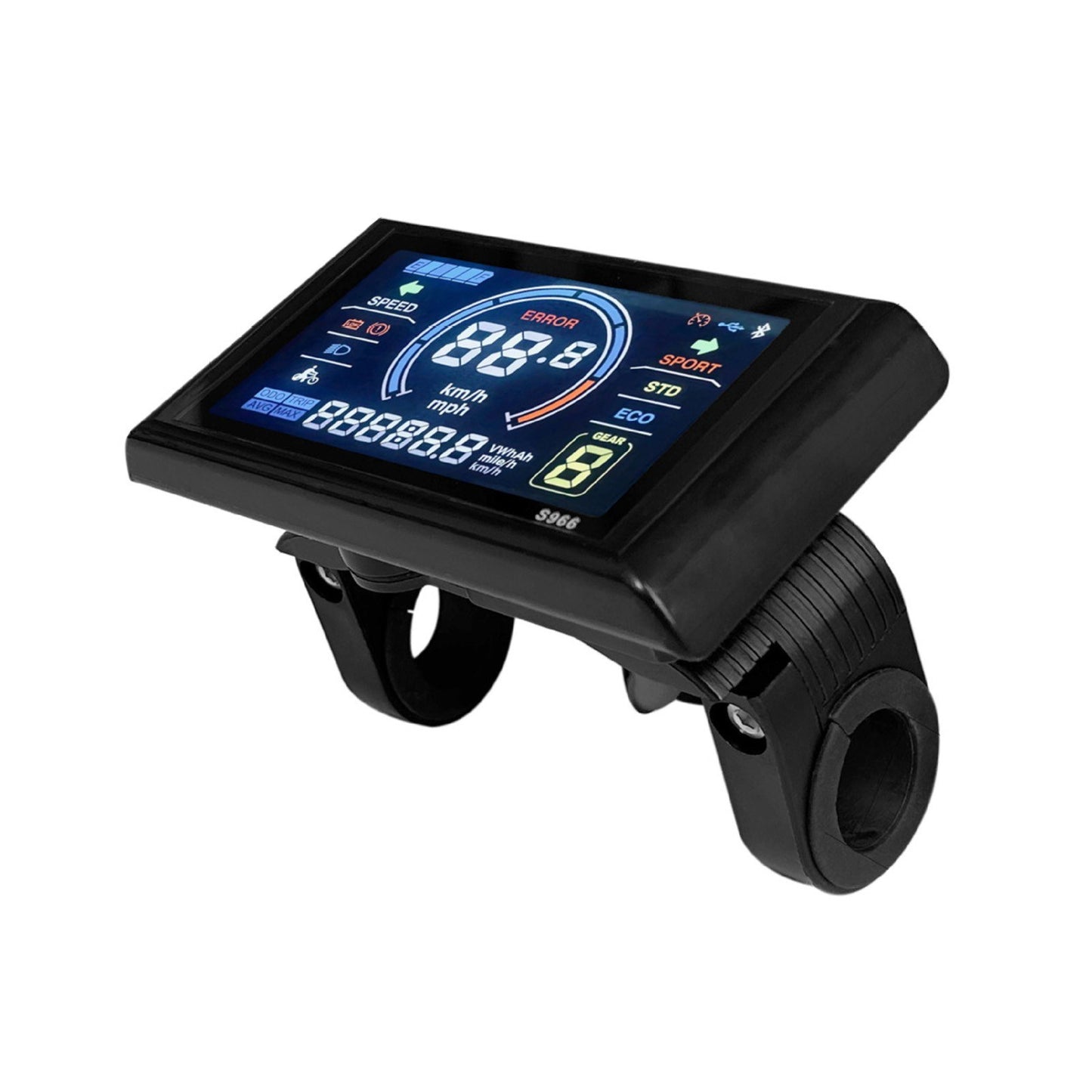 Smart Color LCD Display Panel for Ebike (24-72V, 5-Pin, Waterproof, No. 2 Protocol Controller Compatible) (Copy)