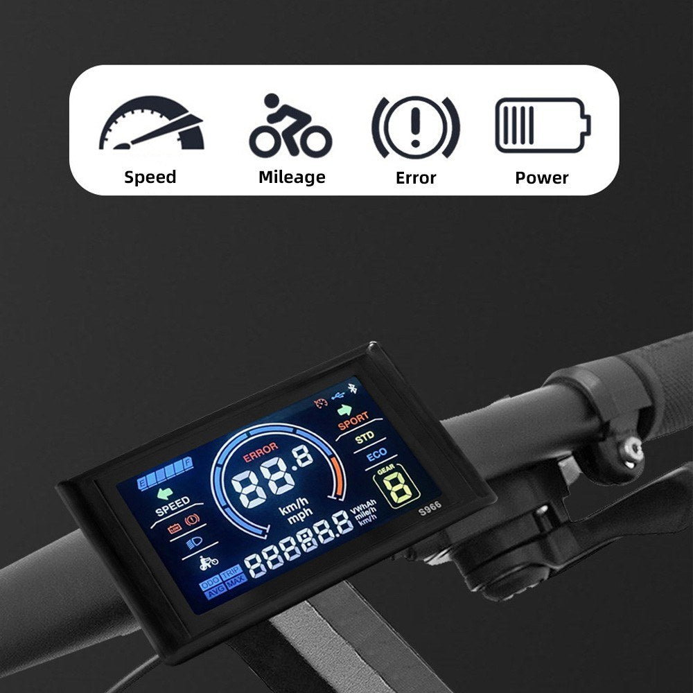 Smart Color LCD Display Panel for Ebike (24-72V, 5-Pin, Waterproof, No. 2 Protocol Controller Compatible) (Copy)