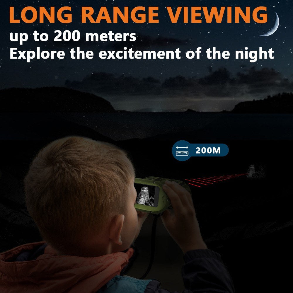 Kids Digital Night Vision Binoculars with 2.4” Display & 8X Zoom