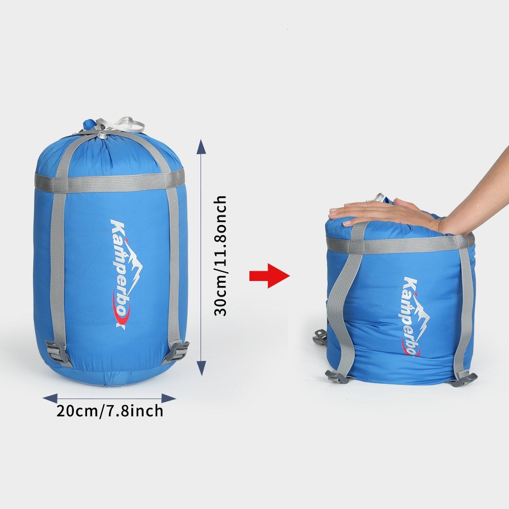 Kamperbox 3-Season Cotton Sleeping Bag: Breathable, Water-Repellent, Windproof, Lightweight & Portable for Adults