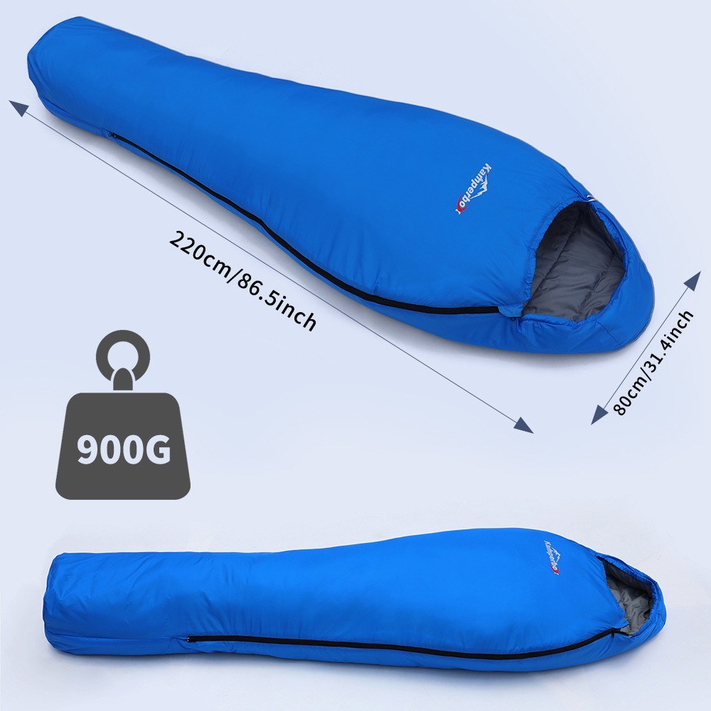 Kamperbox 3-Season Cotton Sleeping Bag: Breathable, Water-Repellent, Windproof, Lightweight & Portable for Adults