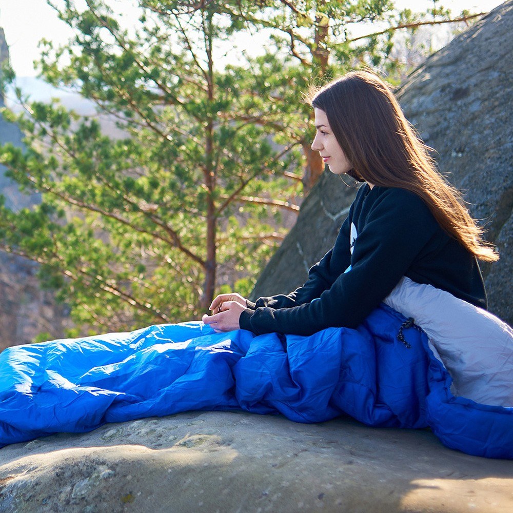 Kamperbox 3-Season Cotton Sleeping Bag: Breathable, Water-Repellent, Windproof, Lightweight & Portable for Adults