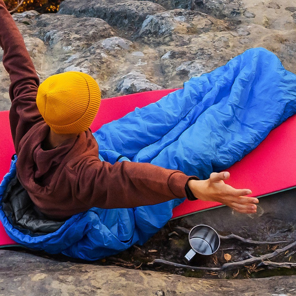 Kamperbox 3-Season Cotton Sleeping Bag: Breathable, Water-Repellent, Windproof, Lightweight & Portable for Adults