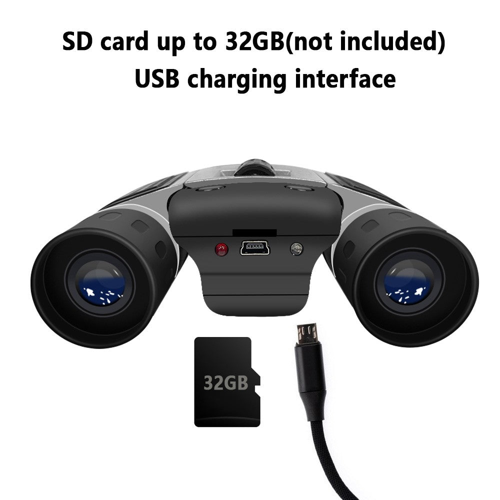 High-Definition Digital Binoculars with 10x Zoom & Night Vision, Camera & Video Recording for Adults