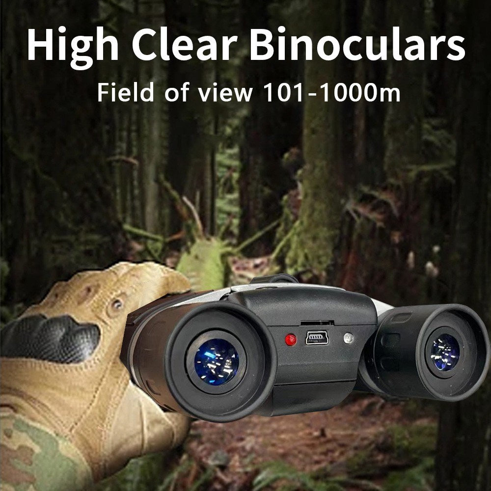 High-Definition Digital Binoculars with 10x Zoom & Night Vision, Camera & Video Recording for Adults