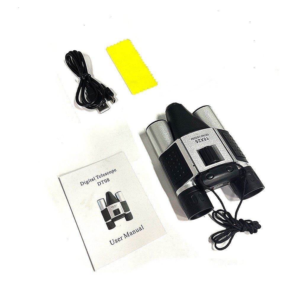 High-Definition Digital Binoculars with 10x Zoom & Night Vision, Camera & Video Recording for Adults