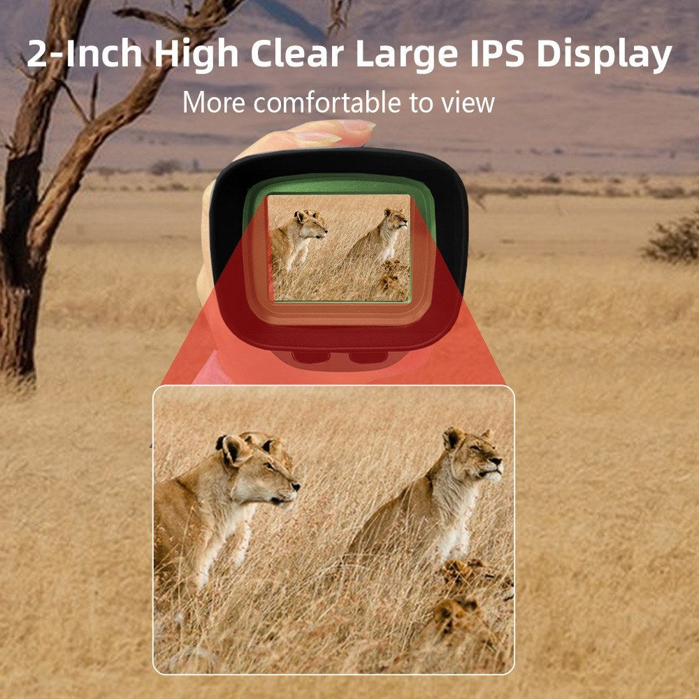 2.5K Video Night Vision Monocular - 40MP Photo, 8X Zoom, 350m Range, Infrared Digital Scope Camera