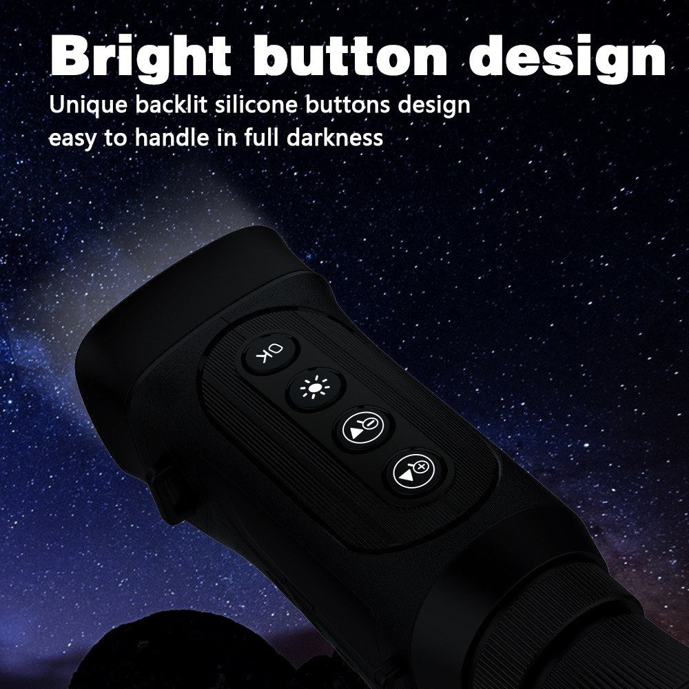 2.5K Video Night Vision Monocular - 40MP Photo, 8X Zoom, 350m Range, Infrared Digital Scope Camera