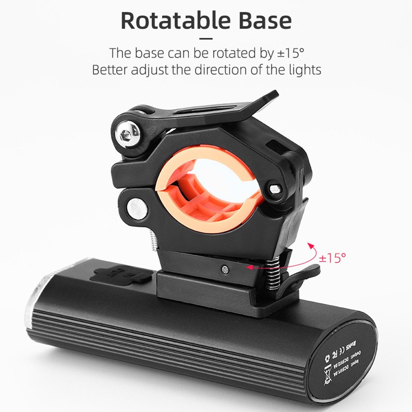 Rechargeable LED Bike Headlight - USB Charging, Water-Resistant, 3000mAh Power Bank with Adjustable Mount