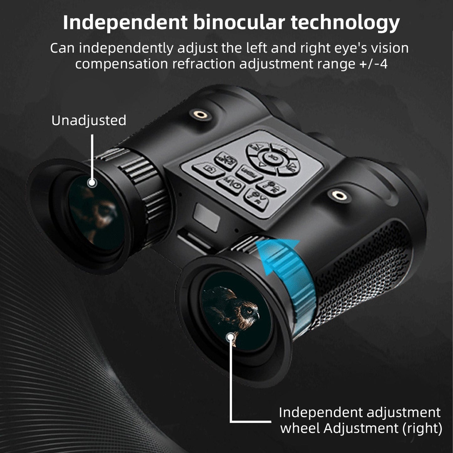 3D VR Night Vision Goggles: Infrared Binoculars with 8064x3024 Photo, 3840x1080 Video Resolutions, 150m Range, Built-in 100-Inch Display, 3W 850nm Spotlight & 7 Brightness Levels