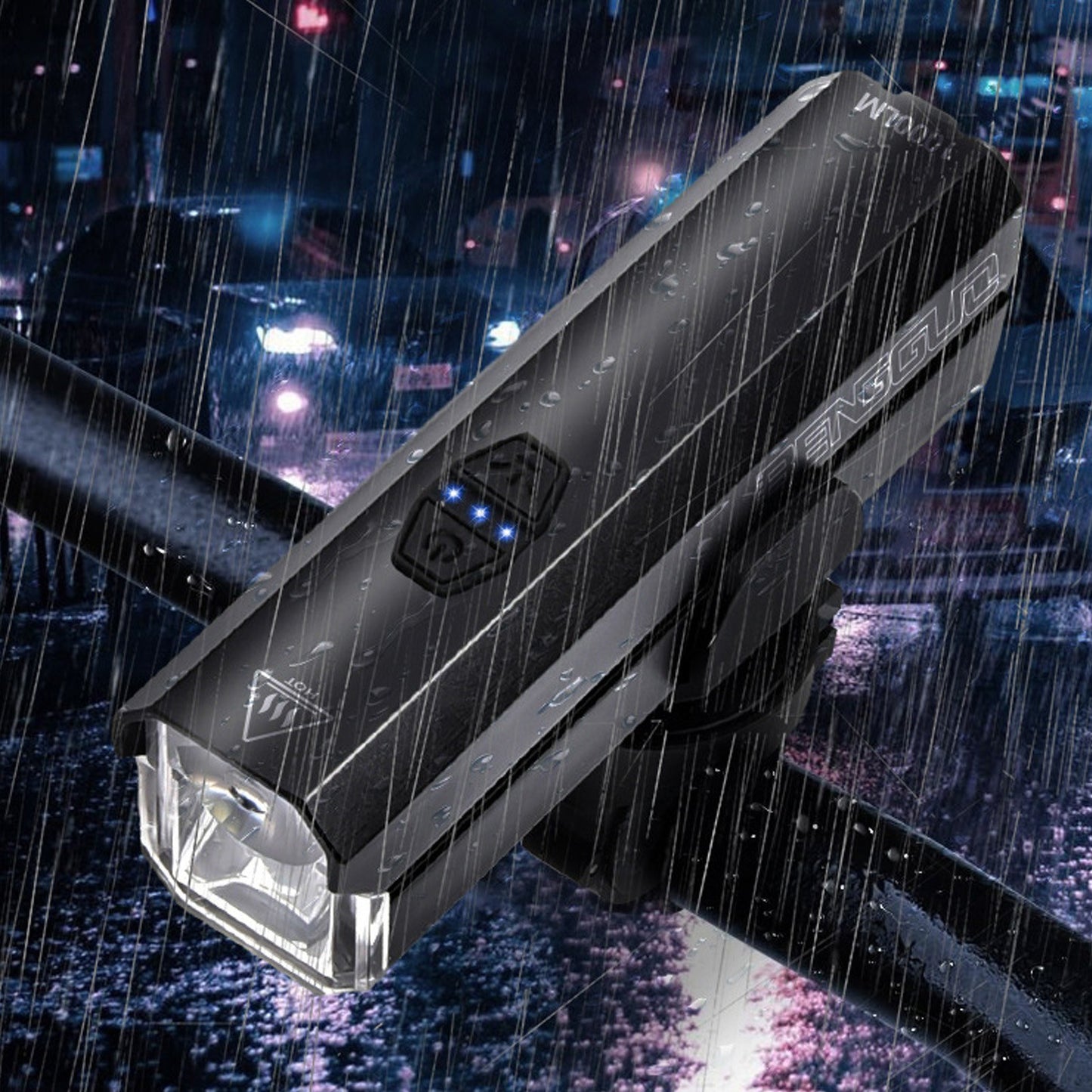 BENGGUO Rechargeable Waterproof LED Bike Headlight, USB-C Charging, 6 Modes, High-Clearance for Night Riding